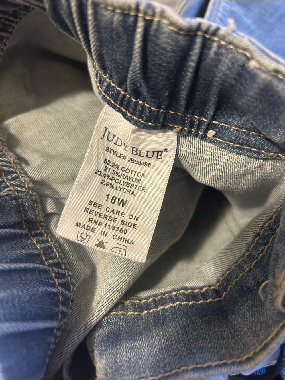 Judy Blue Coastal Blue Women's Relaxed Denim Jeans with Drawstring Waist - Picture 5 of 5
